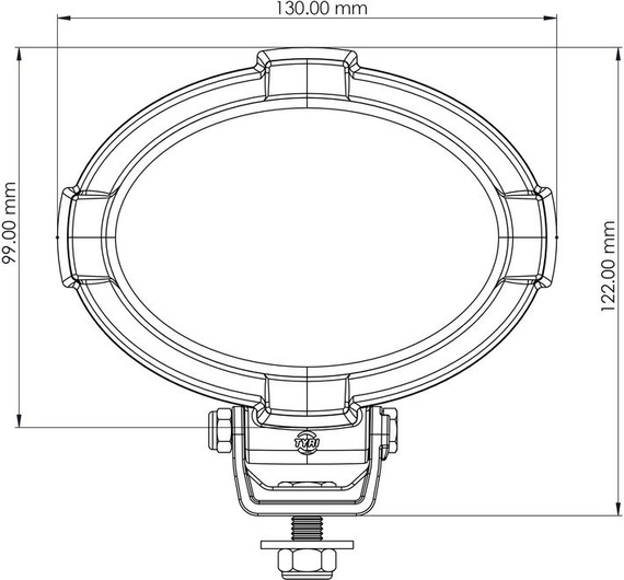 TYRI 1013 lampa robocza LED ze światłem symetrycznym.