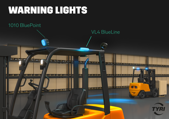 TYRI 1010 BluePoint CLD-406 niebieska punktowa lampa ostrzegawcza LED do wózków widłowych
