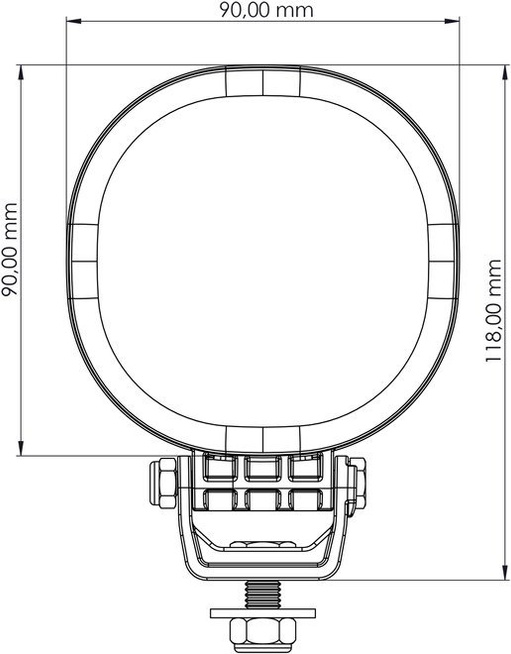 TYRI 0909 Compact + RedPoint LLU-149 czerwona punktowa lampa ostrzegawcza LED do wózków widłowych