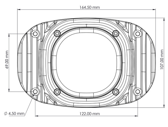 TYRI 1010 Recess CLF-105 lampa robocza LED ze światłem asymetrycznym.