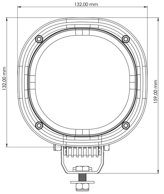 TYRI 1313 Halogen HD-084 lampa robocza ze światłem symetrycznym.